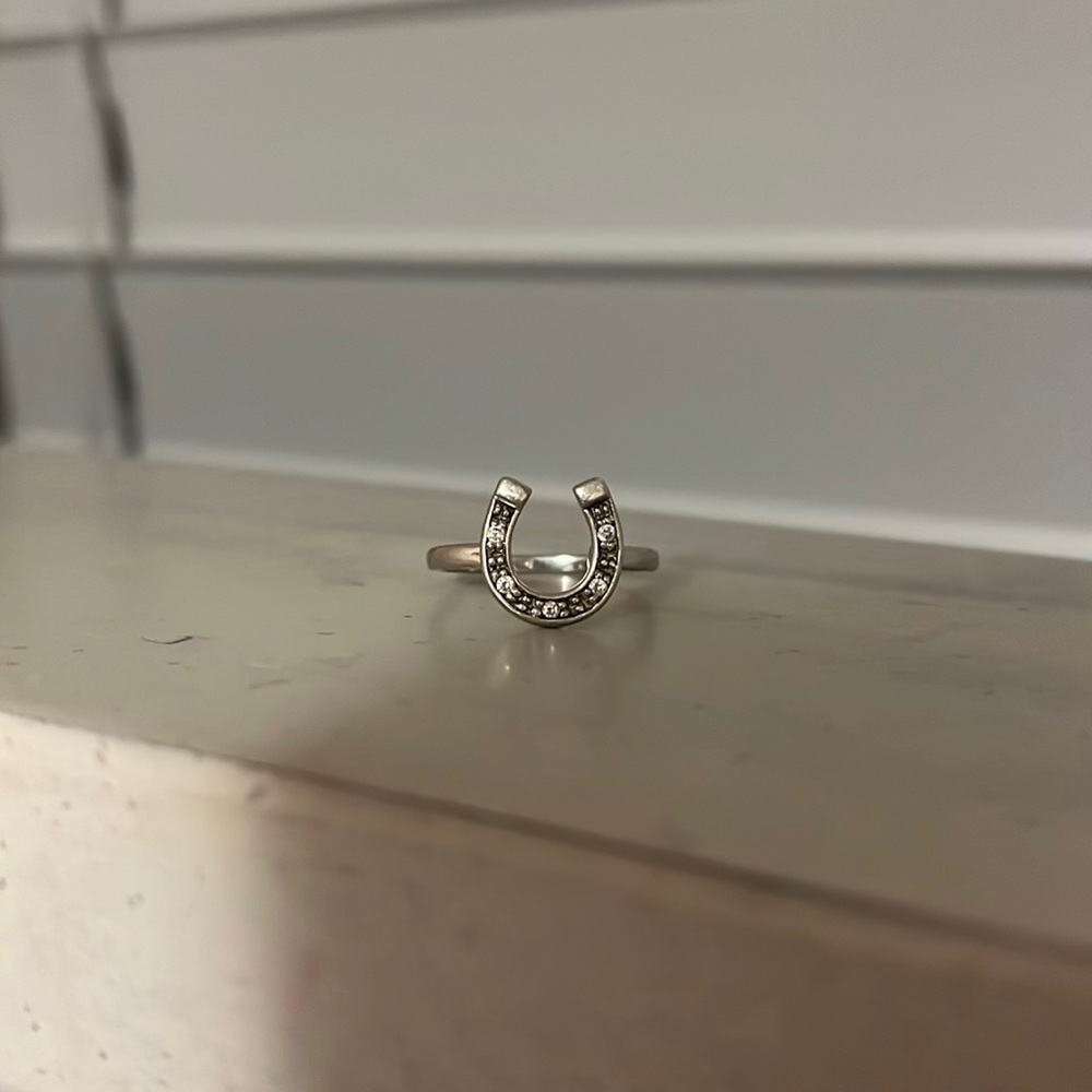 925 sterling silver horse shoe ring